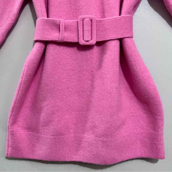 NWT Los Angeles Atelier & Other Stories Barbie Pink Knit Sweater Belted Dress - Picture 5 of 16
